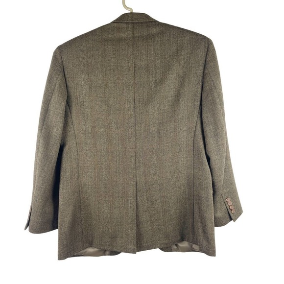 Lauren Ralph Lauren Wool Herringbone 42R Tan Brown 2 Button Blazer Sports Coat - Picture 2 of 15